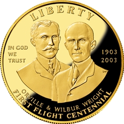 2003 First Flight Centennial Commemorative Coins Ten Dollar Gold Commemorative Coin, 1 Each