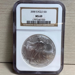 2000 American Eagle Silver One Ounce Certified / Slabbed MS69