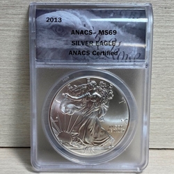 2013 American Eagle Silver One Ounce Certified / Slabbed MS69 - ANACS