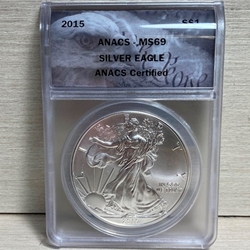 2015 American Eagle Silver One Ounce Certified / Slabbed MS69 - ANCCS