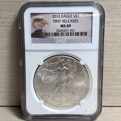 2012 American Eagle Silver One Ounce Certified / Slabbed MS69 - 351