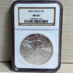2006 American Eagle Silver One Ounce Certified / Slabbed MS69 - 147