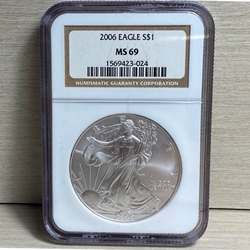 2006 American Eagle Silver One Ounce Certified / Slabbed MS69 - 024