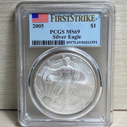 2005 American Eagle Silver One Ounce Certified / Slabbed MS69 - 591