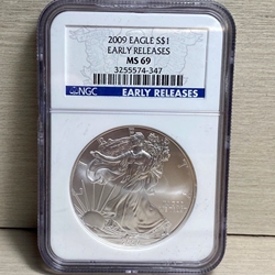 2009 American Eagle Silver One Ounce Certified / Slabbed MS69