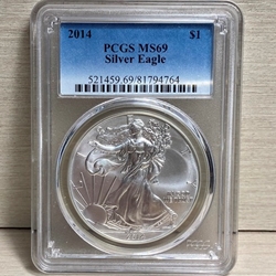 2014 American Eagle Silver One Ounce Certified / Slabbed MS69 - 764