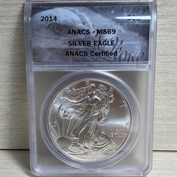 2014 American Eagle Silver One Ounce Certified / Slabbed MS69 - ANACS