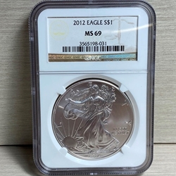 2012 American Eagle Silver One Ounce Certified / Slabbed MS69 - 031
