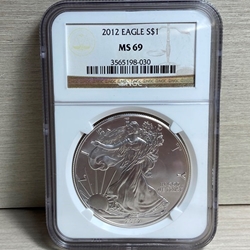 2012 American Eagle Silver One Ounce Certified / Slabbed MS69 - 030