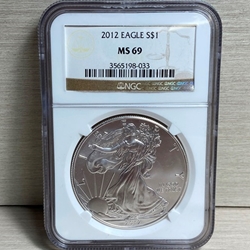 2012 American Eagle Silver One Ounce Certified / Slabbed MS69 - 033
