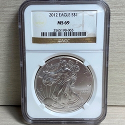 2012 American Eagle Silver One Ounce Certified / Slabbed MS69 - 065
