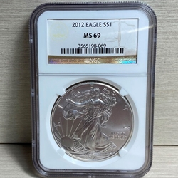2012 American Eagle Silver One Ounce Certified / Slabbed MS69 - 069