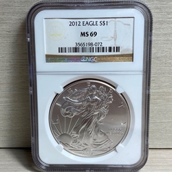 2012 American Eagle Silver One Ounce Certified / Slabbed MS69 - 072