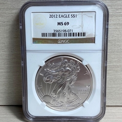 2012 American Eagle Silver One Ounce Certified / Slabbed MS69 - 071