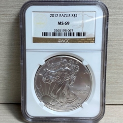 2012 American Eagle Silver One Ounce Certified / Slabbed MS69 - 067