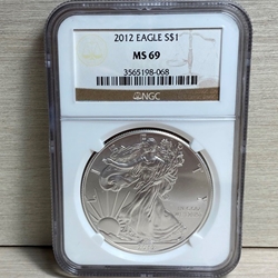 2012 American Eagle Silver One Ounce Certified / Slabbed MS69 - 068