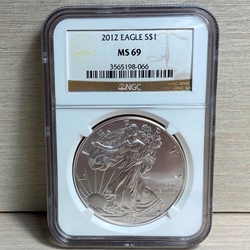 2012 American Eagle Silver One Ounce Certified / Slabbed MS69 - 066