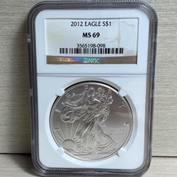 2012 American Eagle Silver One Ounce Certified / Slabbed MS69 - 098
