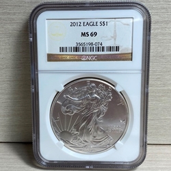 2012 American Eagle Silver One Ounce Certified / Slabbed MS69 - 074