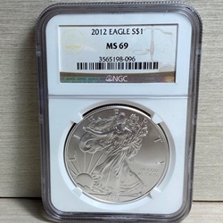 2012 American Eagle Silver One Ounce Certified / Slabbed MS69 - 096