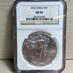 2012 American Eagle Silver One Ounce Certified / Slabbed MS69 - 097