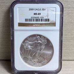 2009 American Eagle Silver One Ounce Certified / Slabbed MS69 - 103