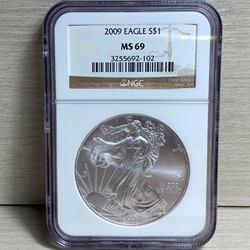 2009 American Eagle Silver One Ounce Certified / Slabbed MS69 - 102