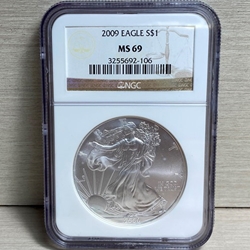 2009 American Eagle Silver One Ounce Certified / Slabbed MS69 - 106
