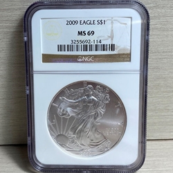 2009 American Eagle Silver One Ounce Certified / Slabbed MS69 - 114