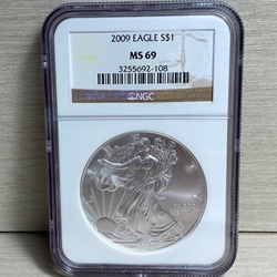 2009 American Eagle Silver One Ounce Certified / Slabbed MS69 - 108