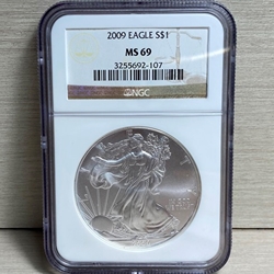 2009 American Eagle Silver One Ounce Certified / Slabbed MS69 - 107