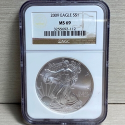 2009 American Eagle Silver One Ounce Certified / Slabbed MS69 - 112