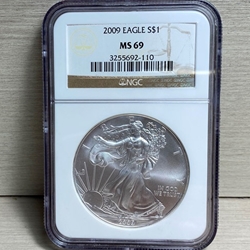 2009 American Eagle Silver One Ounce Certified / Slabbed MS69 - 110