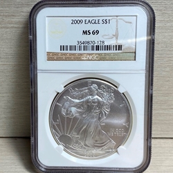 2009 American Eagle Silver One Ounce Certified / Slabbed MS69 - 128