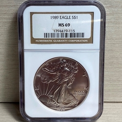 1989 American Eagle Silver One Ounce Certified / Slabbed MS69