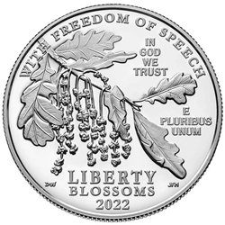 2022 First Amendment to the United States Constitution Platinum Proof Coin - Freedom of Speech