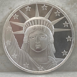 One Ounce Liberty, .999 Fine Silver Round