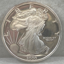 One Ounce Liberty, .999 Fine Silver Round