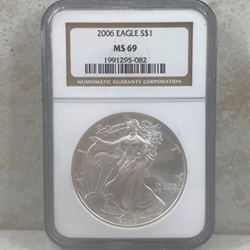 2006 American Eagle Silver One Ounce Certified / Slabbed MS69 - 082