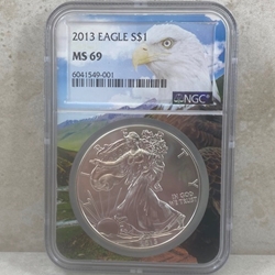 2013 American Eagle Silver One Ounce Certified / Slabbed MS69 - 001