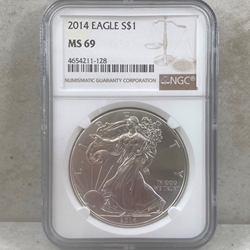 2014 American Eagle Silver One Ounce Certified / Slabbed MS69 - 128