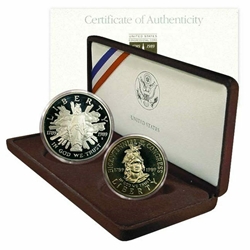 1989-S Congress Bicentennial Commemorative Silver Dollar and Half Dollar Prood Set