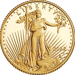 2022 American Eagle, One-Tenth / Five Dollars Gold Coin Uncirculated, 50 Each