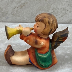 M.I. Hummel III/40/0 Angel, Joyous News with Trumpet, Candleholder Tmk 2R