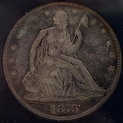 1876 Seated Liberty Half Dollar