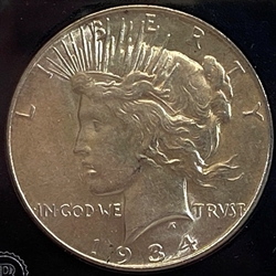 1934-D Peace Silver Dollar