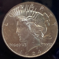 1924 Peace Silver Dollar