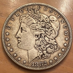 1882 Morgan Silver Dollar