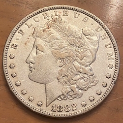 1882 Morgan Silver Dollar