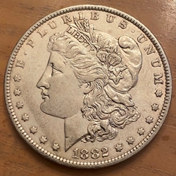 1882-O Morgan Silver Dollar